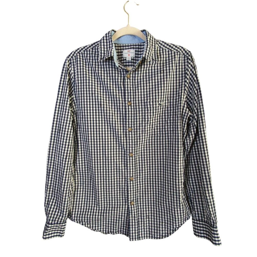 Vineyard Vines x Target Shirt Mens S Blue Check Cotton‎ Button Down